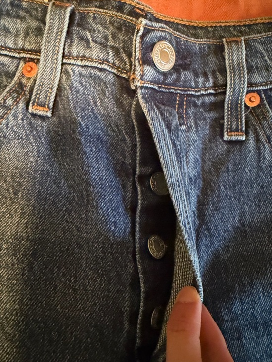 Levi's 501 Mid Thigh Women’s Shorts in Dark Blue - Picture 4 of 6